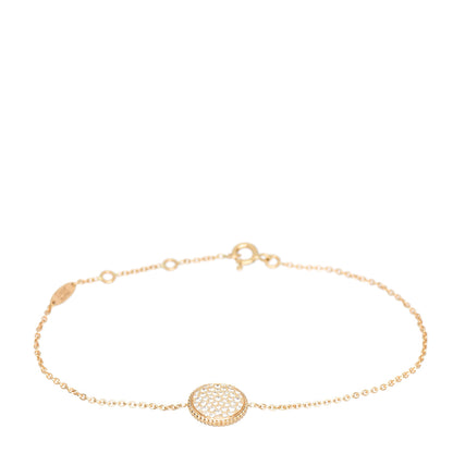 Christian Dior 18K Yellow Gold Pave Diamond Rose Des Vents Bracelet 3 of 6