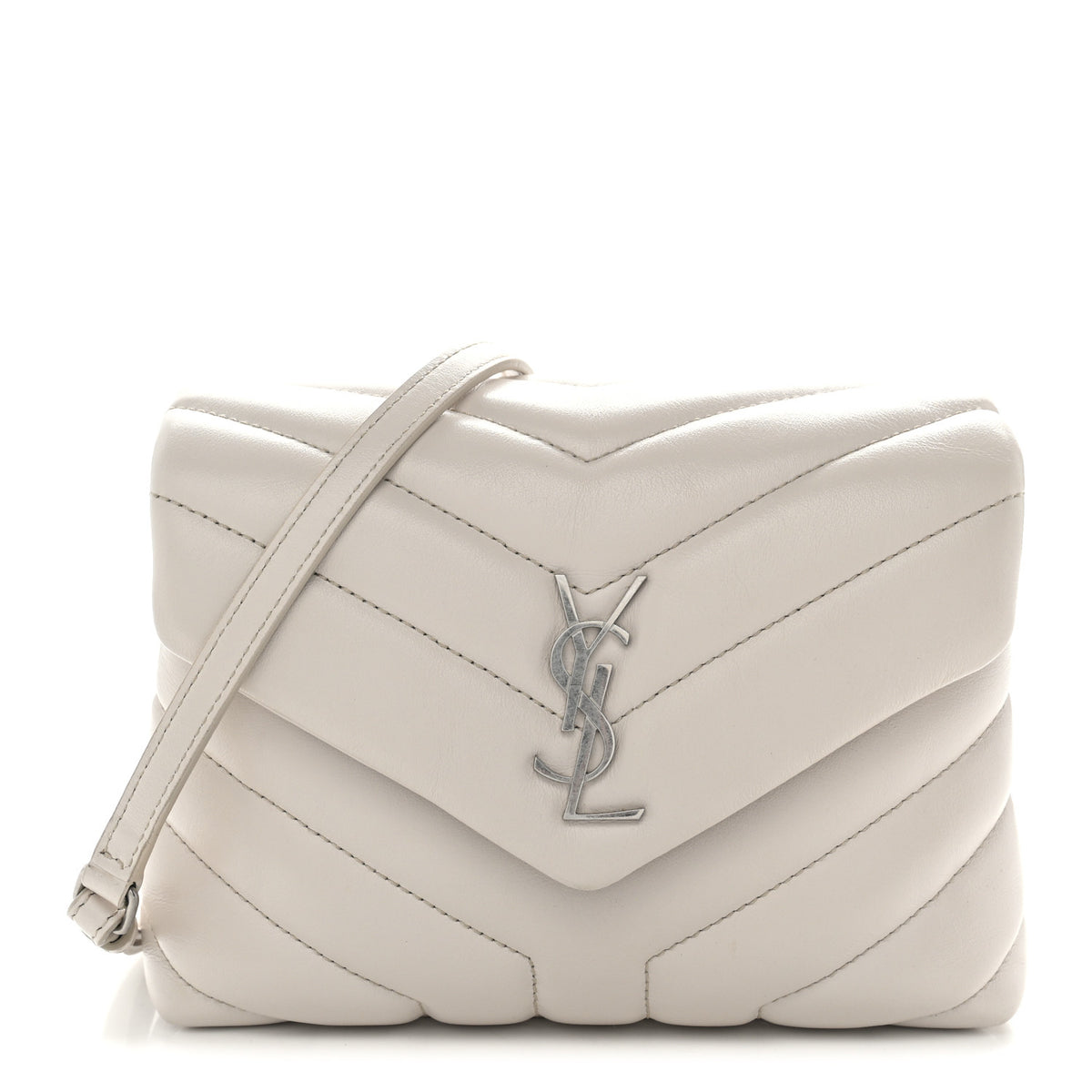 Calfskin Y Quilted Monogram Toy Loulou Crossbody Bag Crema Soft
