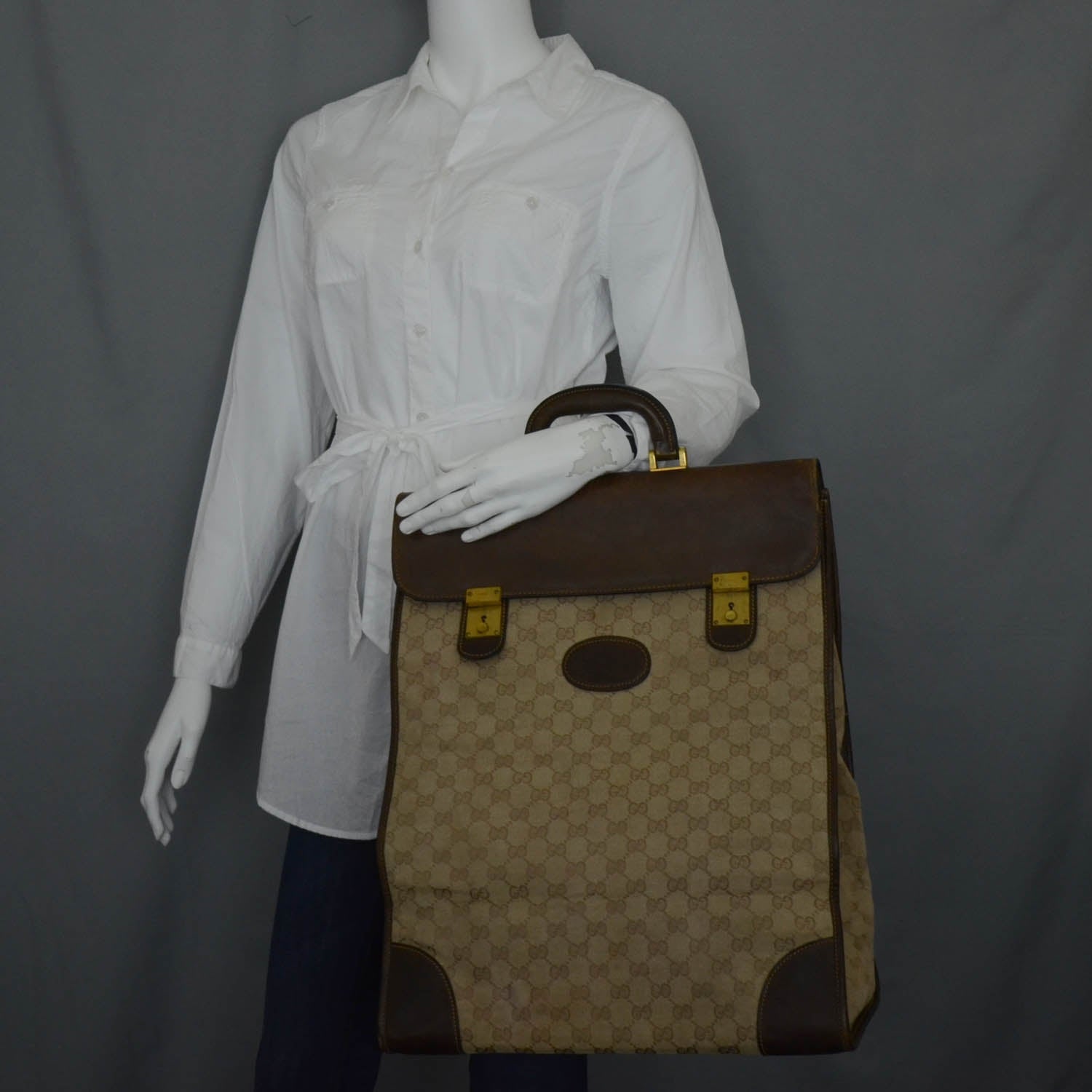 Gucci Monogram Travel Bag Brown 2 of 12