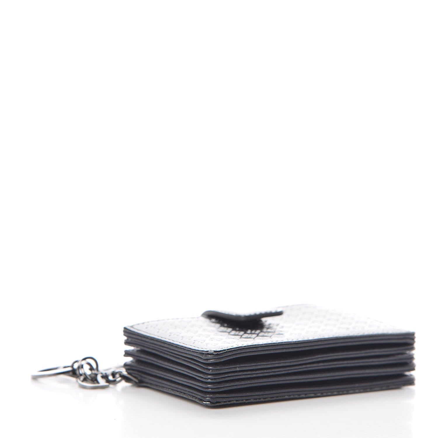Christian Dior Metallic Patent Micro-Cannage Lady Dior 5-Gusset Card Holder Onyx Black 4 of 8