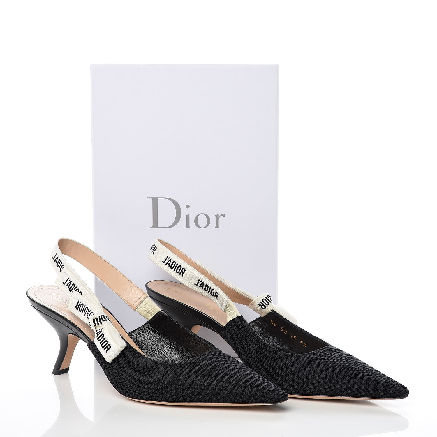 Christian Dior Technical Canvas Ribbon J Adior Slingback 65mm Pumps 42 Black 10 of 10