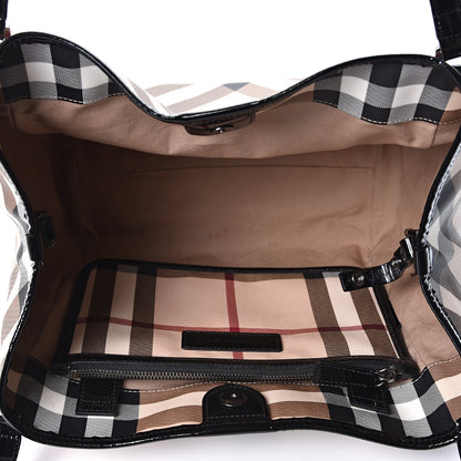 Burberry Nova Check Small Canterbury Tote Black 4 of 11