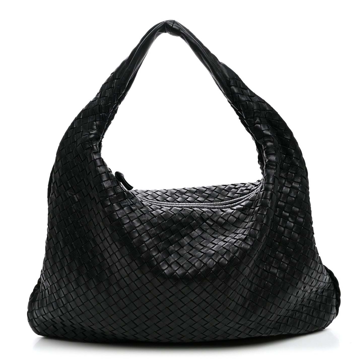 Nappa Intrecciato Large Veneta Hobo Black