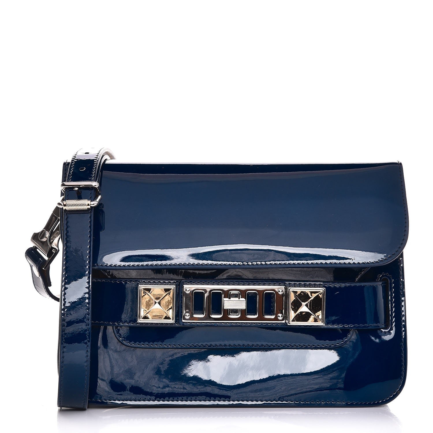 Proenza Schouler Patent Mini PS11 Classic Shoulder Bag Cadet Blue 1 of 13