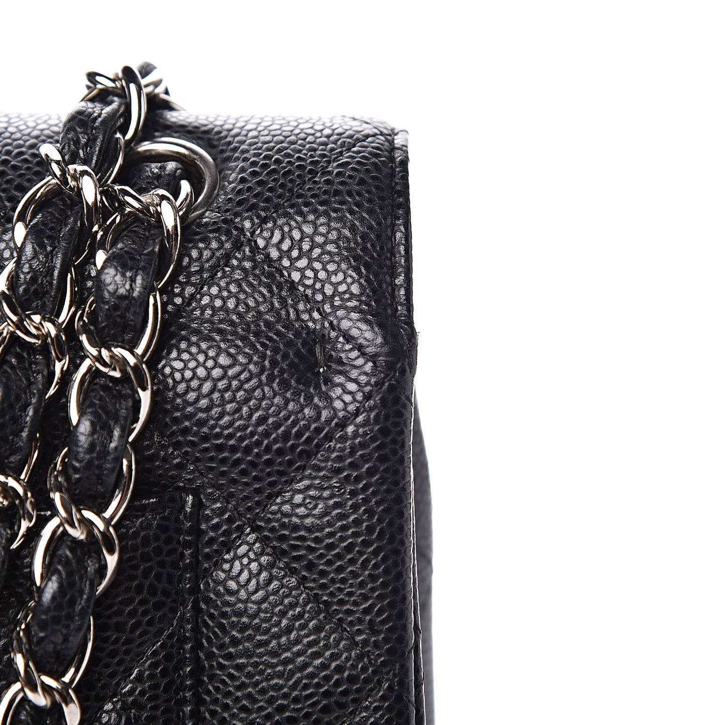 Caviar Quilted Maxi Double Flap Black