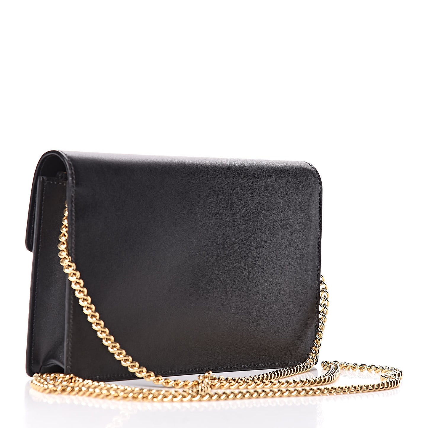 Vitello Liberty Lucido F is Fendi Medium Envelope Wallet on Chain Black