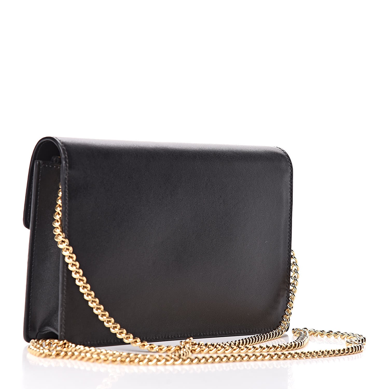 Fendi Vitello Liberty Lucido F is Fendi Medium Envelope Wallet on Chain Black 3 of 14