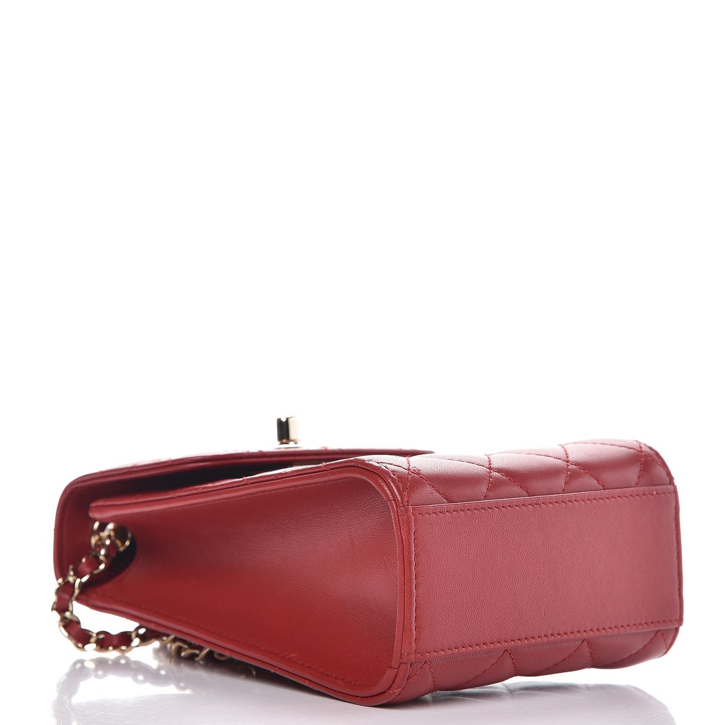 Lambskin Quilted Trendy CC Phone Holder Red