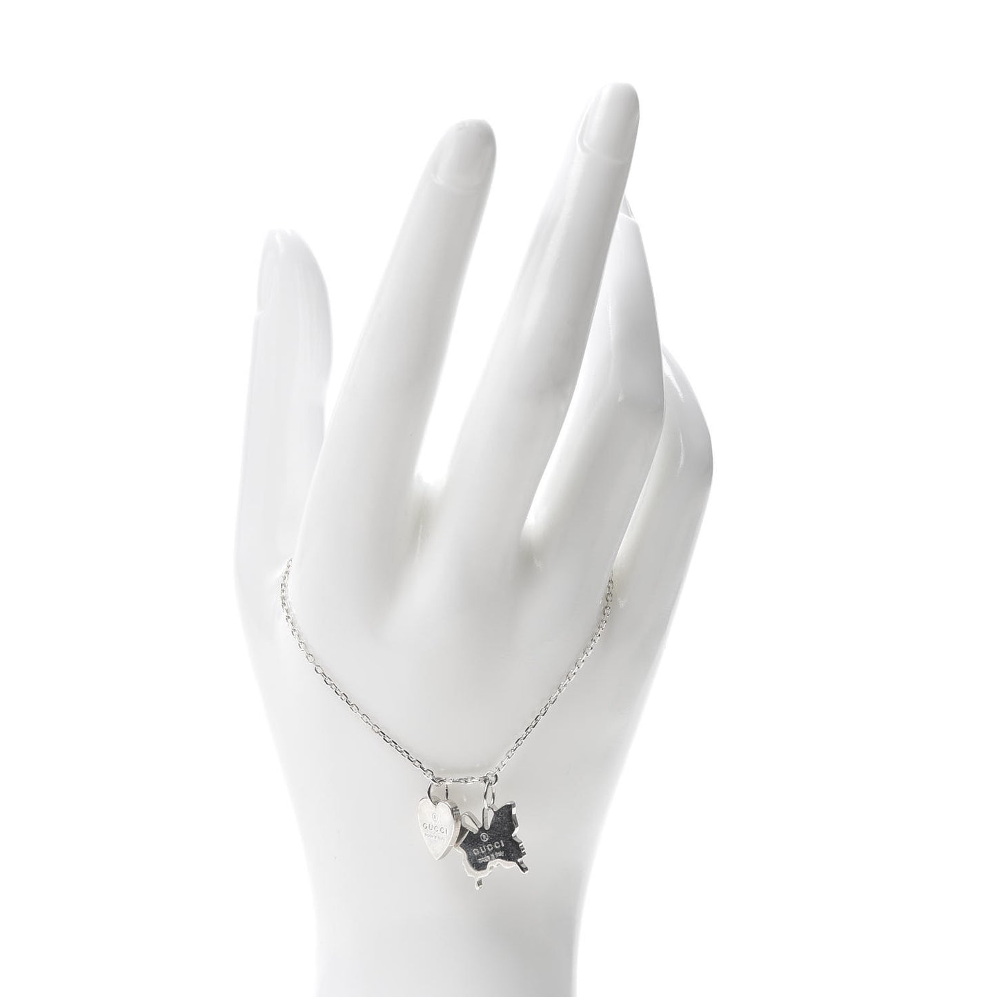Sterling Silver Trademark Heart Butterfly Bracelet