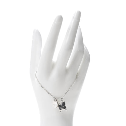 Gucci Sterling Silver Trademark Heart Butterfly Bracelet 2 of 7