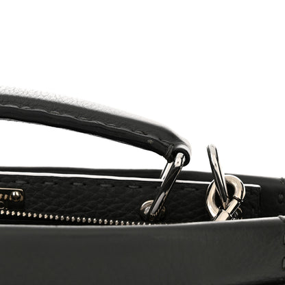 Fendi Cuoio Romano Selleria Mini Peekaboo Iconic Fit Satchel Asfalto Multicolor 12 of 12