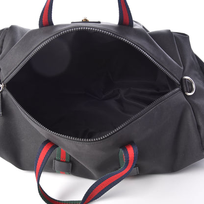 Gucci Technical Canvas Web Duffle Bag Black 5 of 11