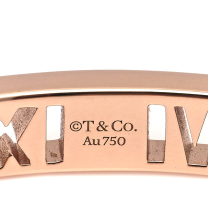 Tiffany 18K Rose Gold Diamond Atlas Pierced Hinged Bangle Bracelet 3 of 4