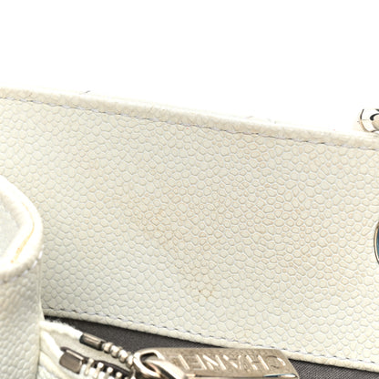 Chanel Caviar Quilted XL Grand Shopping Tote GST White 14 of 27