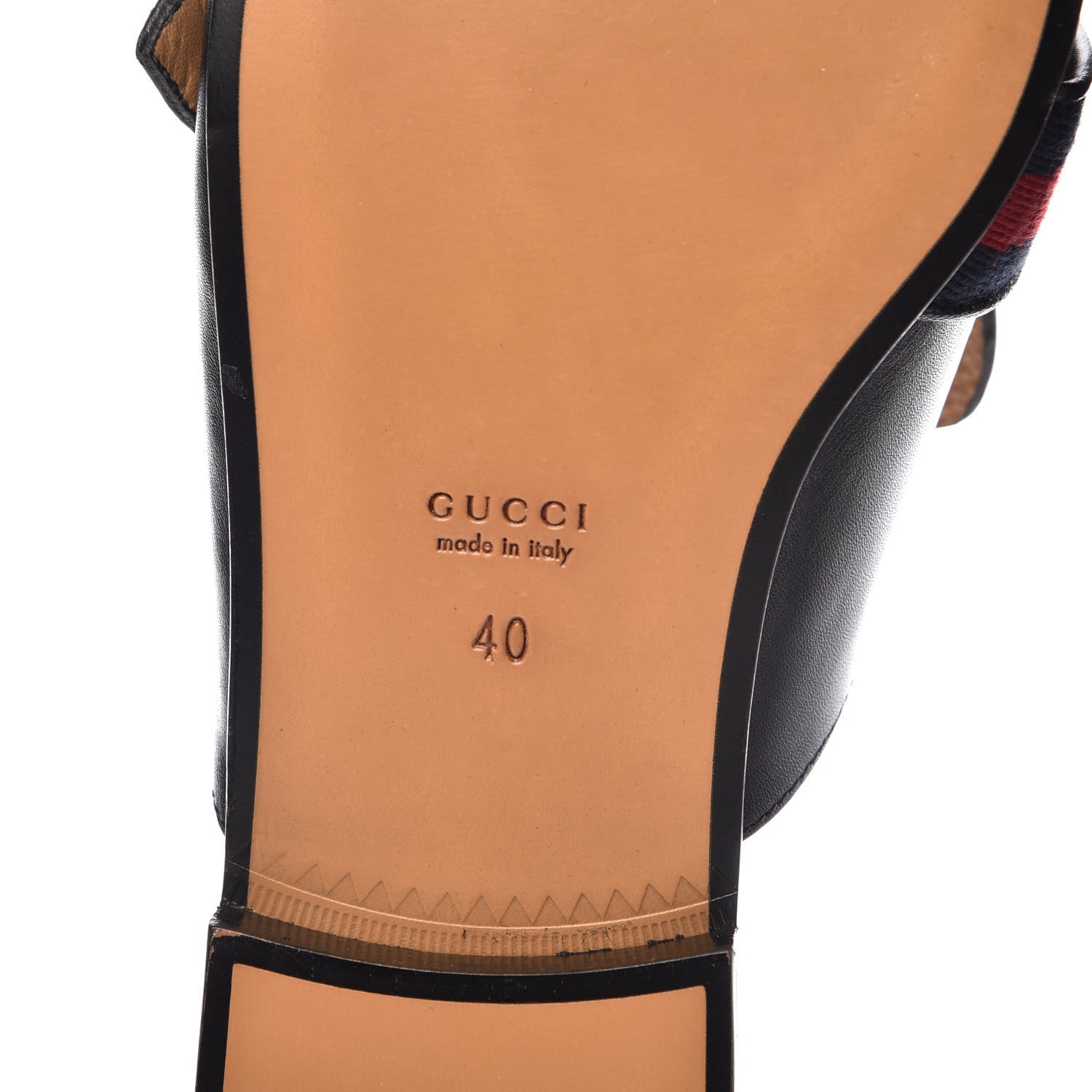 Gucci Calfskin Web Womens Peyton GG Slippers 40 Black 6 of 16