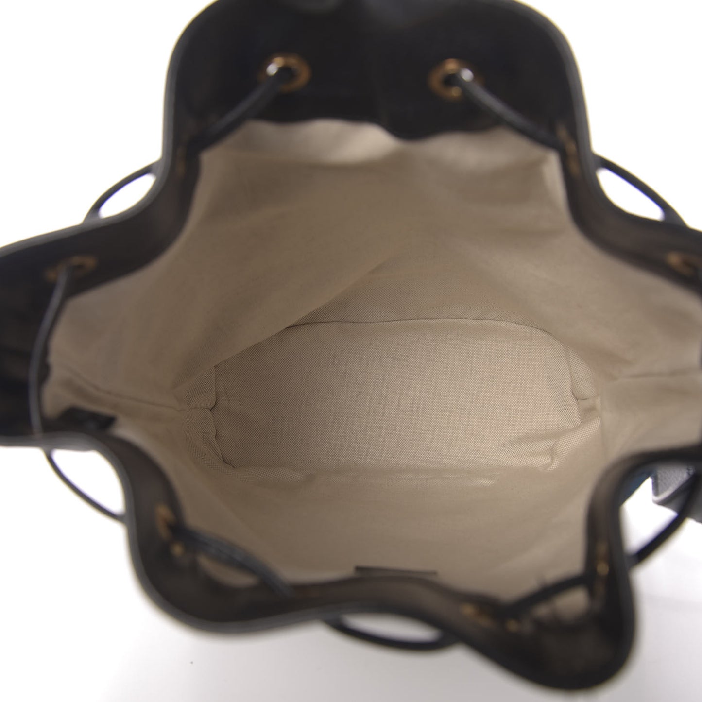 Velvet GG Monogram Web Bucket Bag Blue Beige