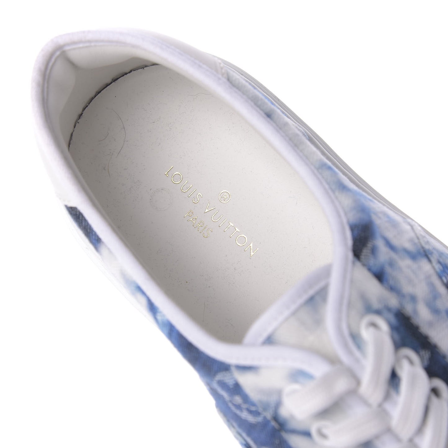 Denim Monogram Trocadero Tie Dye Sneakers 8.5 Marine