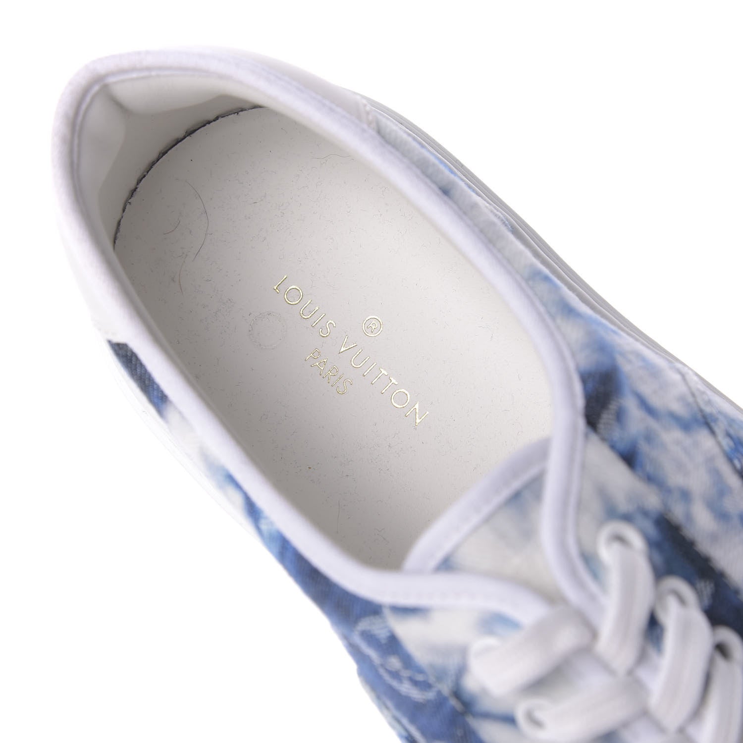 Louis Vuitton Denim Monogram Trocadero Tie Dye Sneakers 8.5 Marine 9 of 10