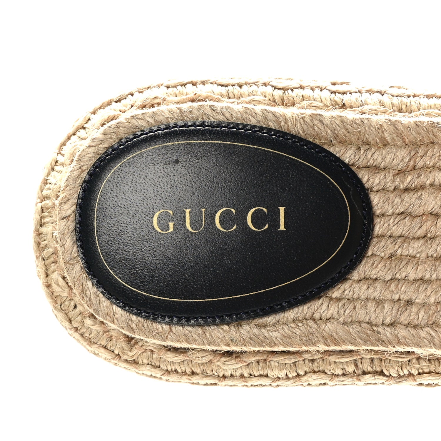 Gucci Canvas Stripe Sabela Espadrille Slide Sandals 38 Blue White 6 of 8