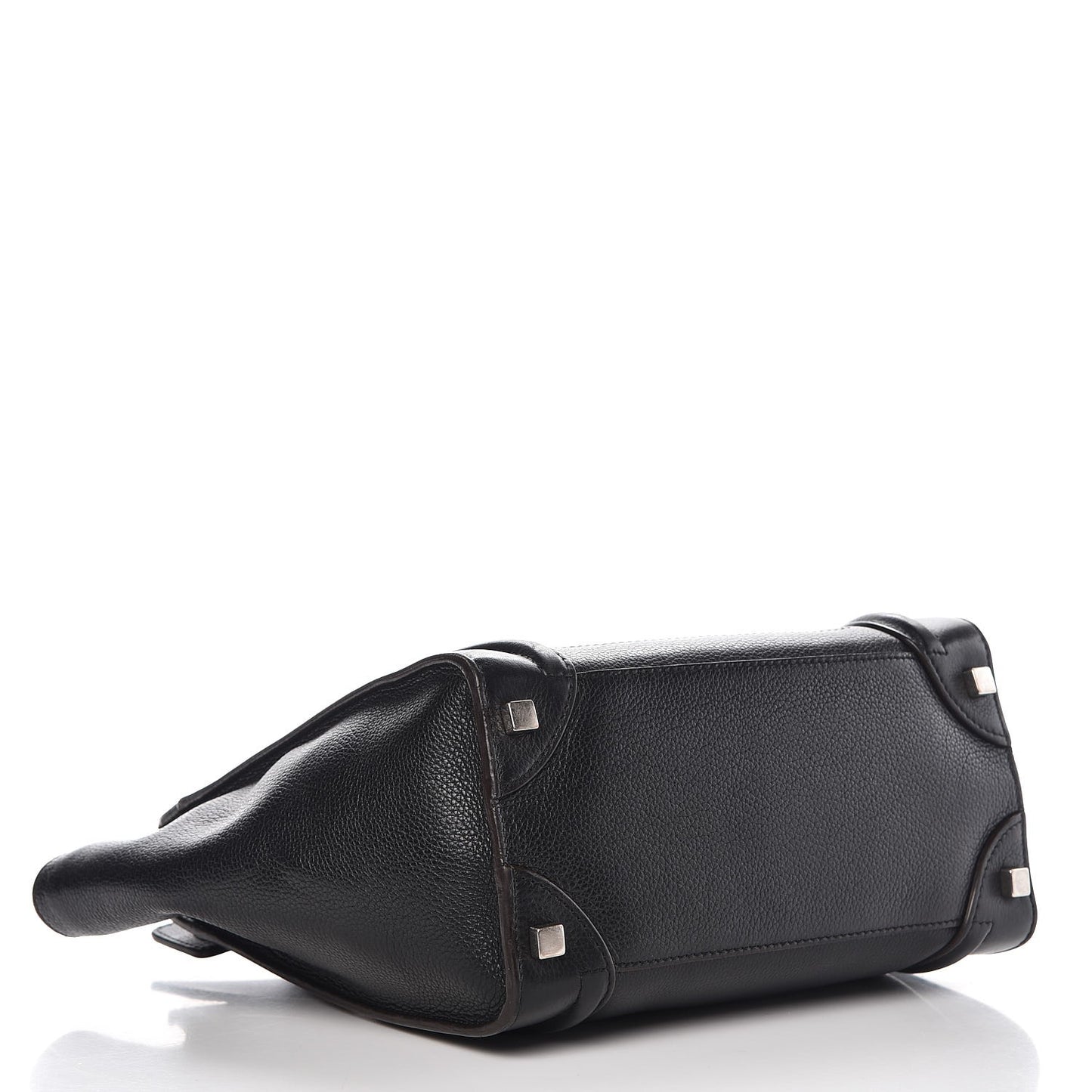 Drummed Calfskin Micro Luggage Black