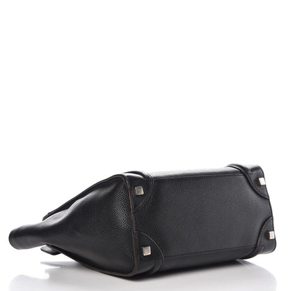 Celine Drummed Calfskin Micro Luggage Black 4 of 11