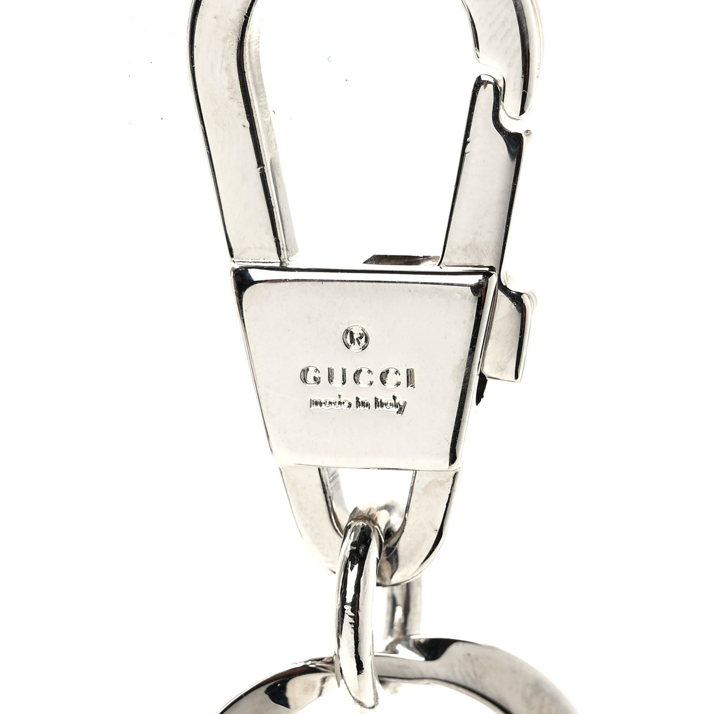 Calfskin GG Tennis Embossed GG Key Charm Black