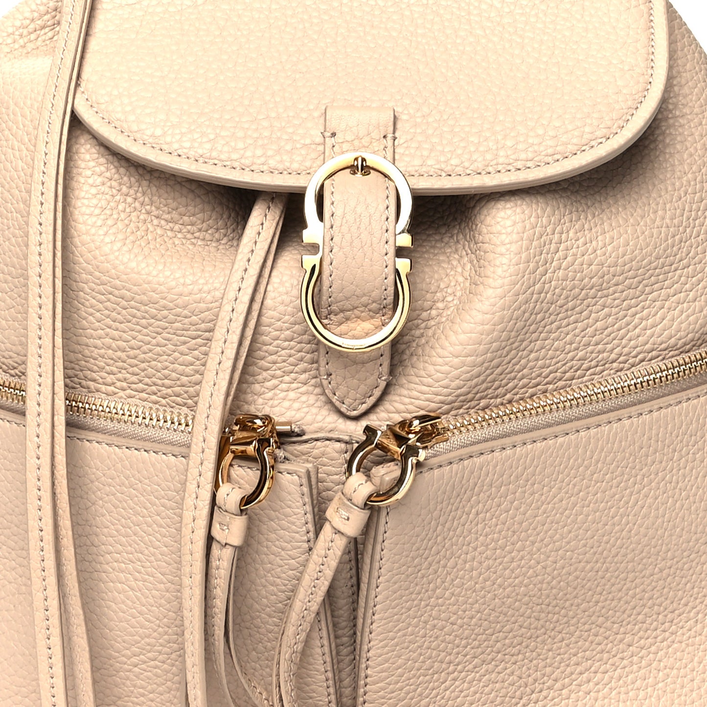 Grained Calfskin Backpack Macadamia