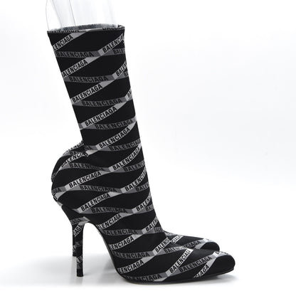 Balenciaga Spandex Losange Monogram 110mm Booties 39 Gris Black 4 of 8