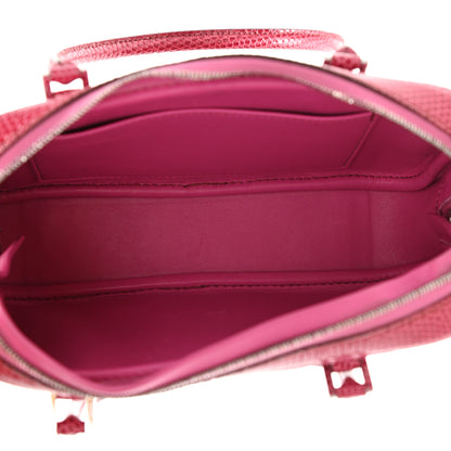 Hermes Shiny Lizard Diamond Plume Elan 22 Fuchsia 5 of 12
