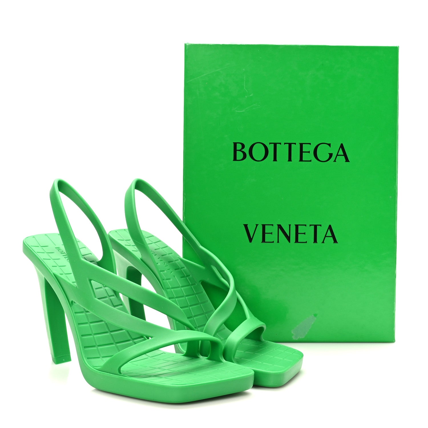 Bottega Veneta Rubber Jimbo Slingback Sandals 41 Truf 2 of 8