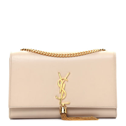 Saint Laurent Smooth Calfskin Medium Classic Monogram Kate Tassel Satchel Nude Powder 1 of 18