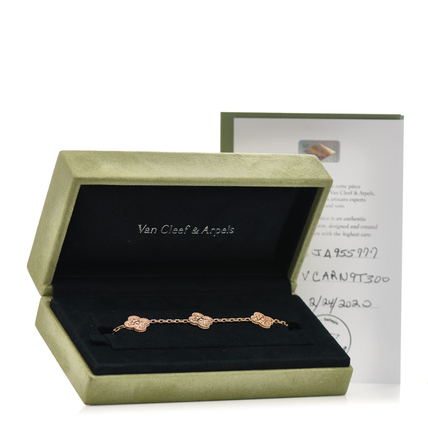 Van Cleef & Arpels 18K Rose Gold 5 Motifs Vintage Alhambra Bracelet 5 of 5