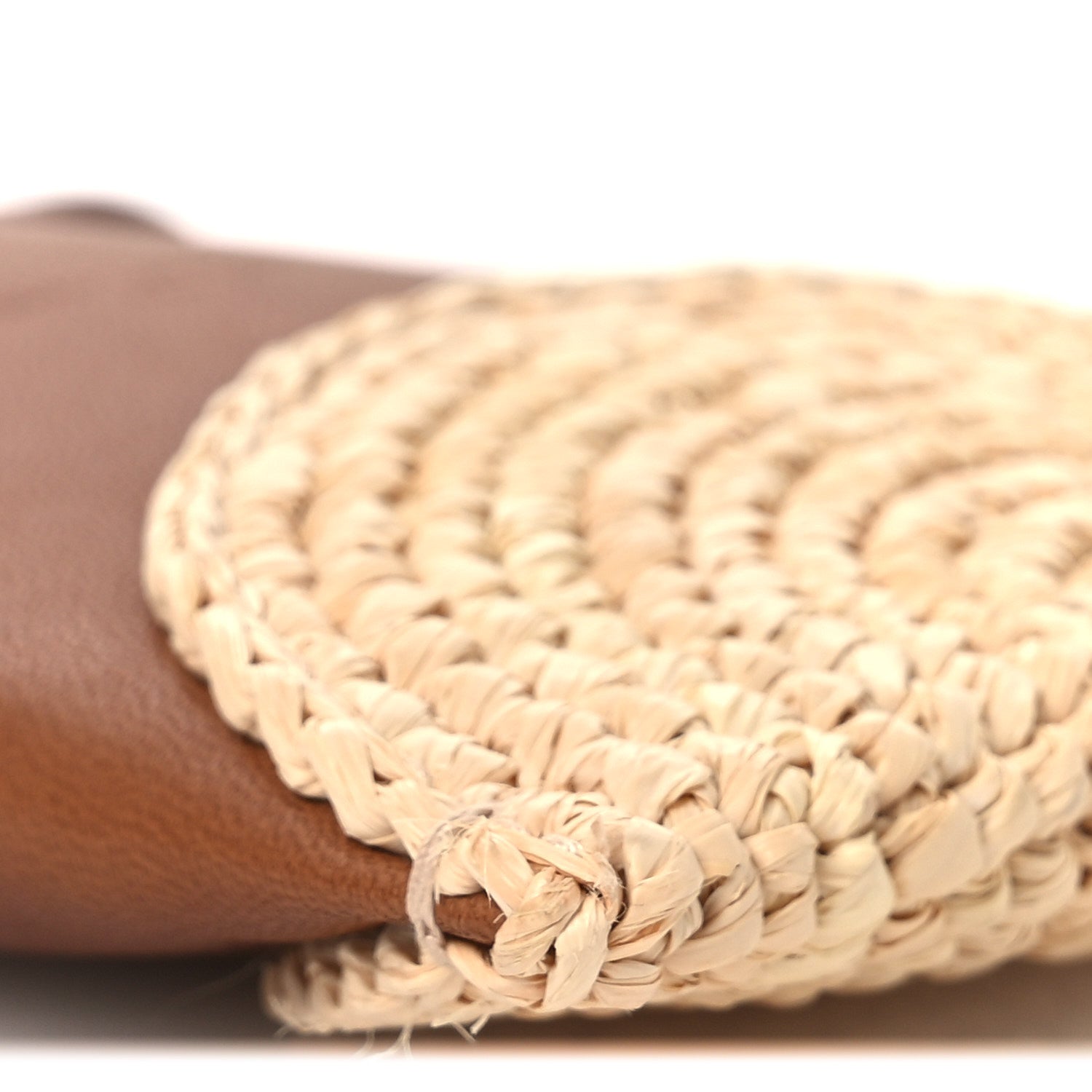 Saint Laurent Raffia Cassandre Mini Pochon Crossbody Bag Brick Natural 9 of 13
