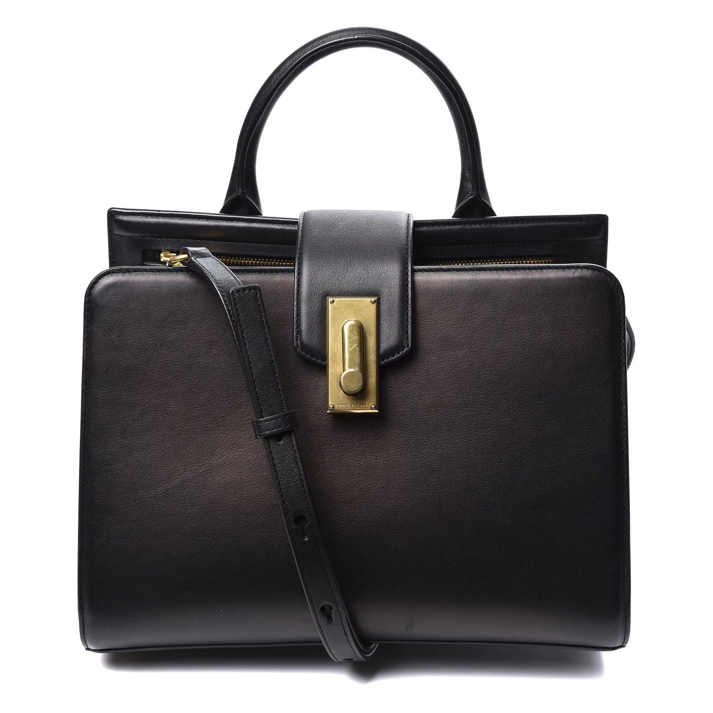 Calfskin Small West End Top Handle Bag Black