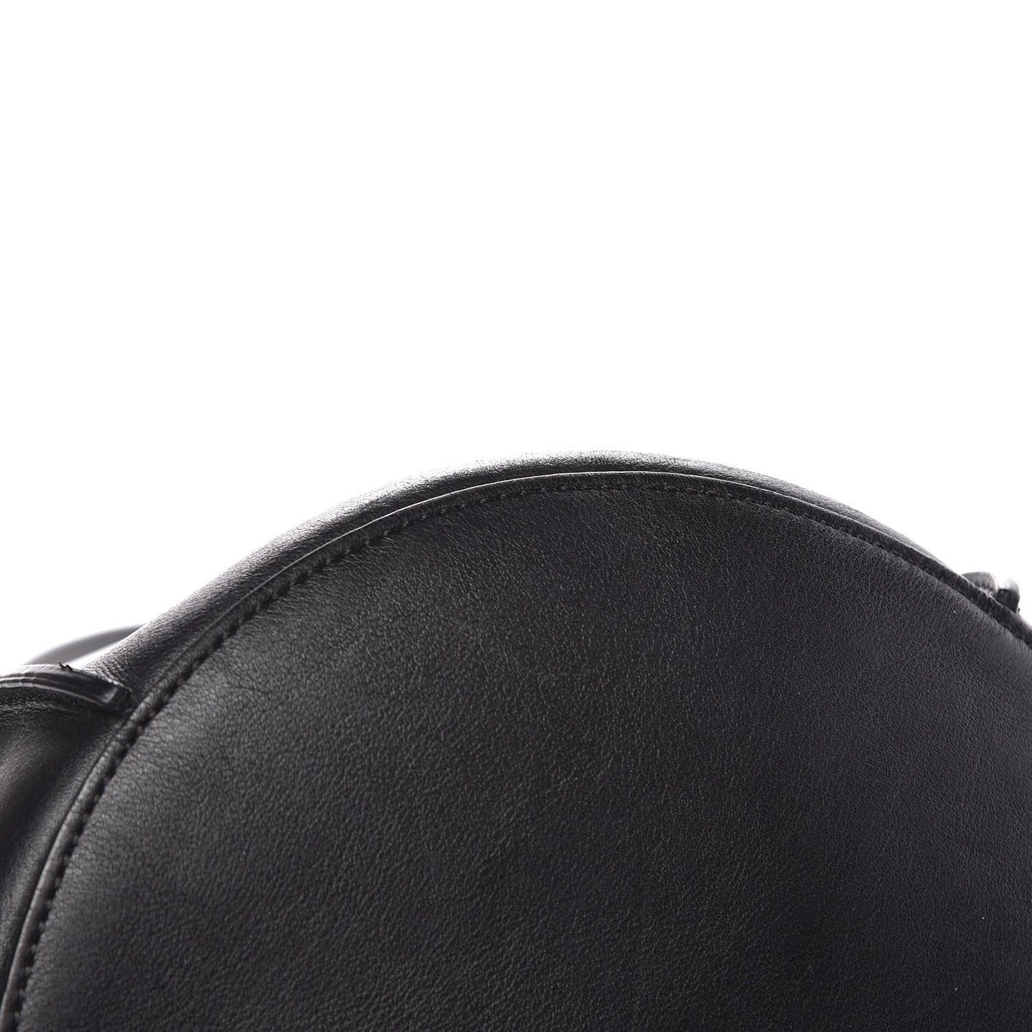 Smooth Calfskin Long Strap Big Bucket Bag Black