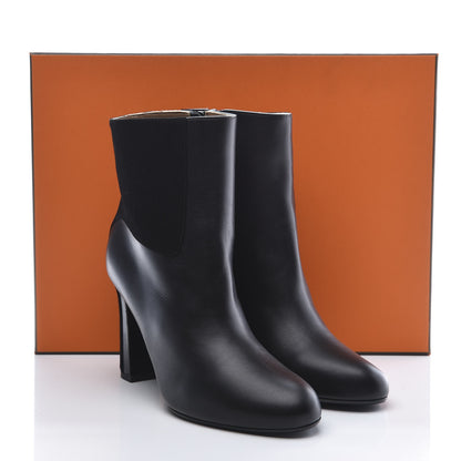 Hermes Nappa Suede Goatskin Jumper Ankle Boot 35 Black 9 of 9