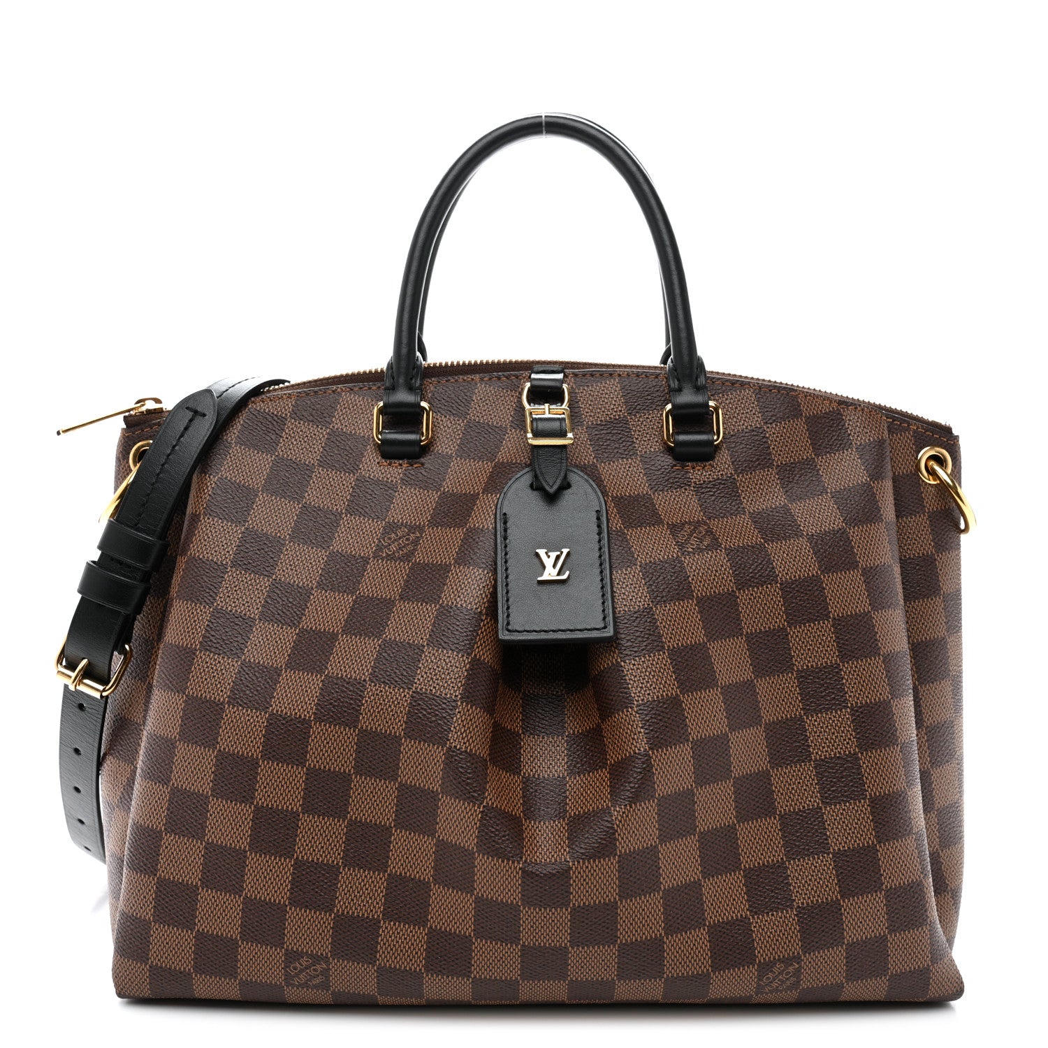 Louis Vuitton Damier Ebene Odeon Tote MM Black 1 of 9