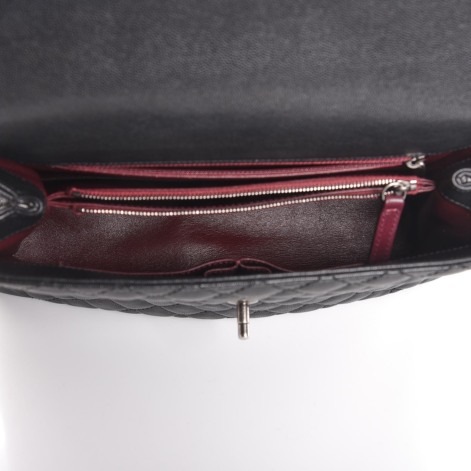 Chanel Caviar Lizard Quilted Medium Coco Handle Flap Black 5 of 7