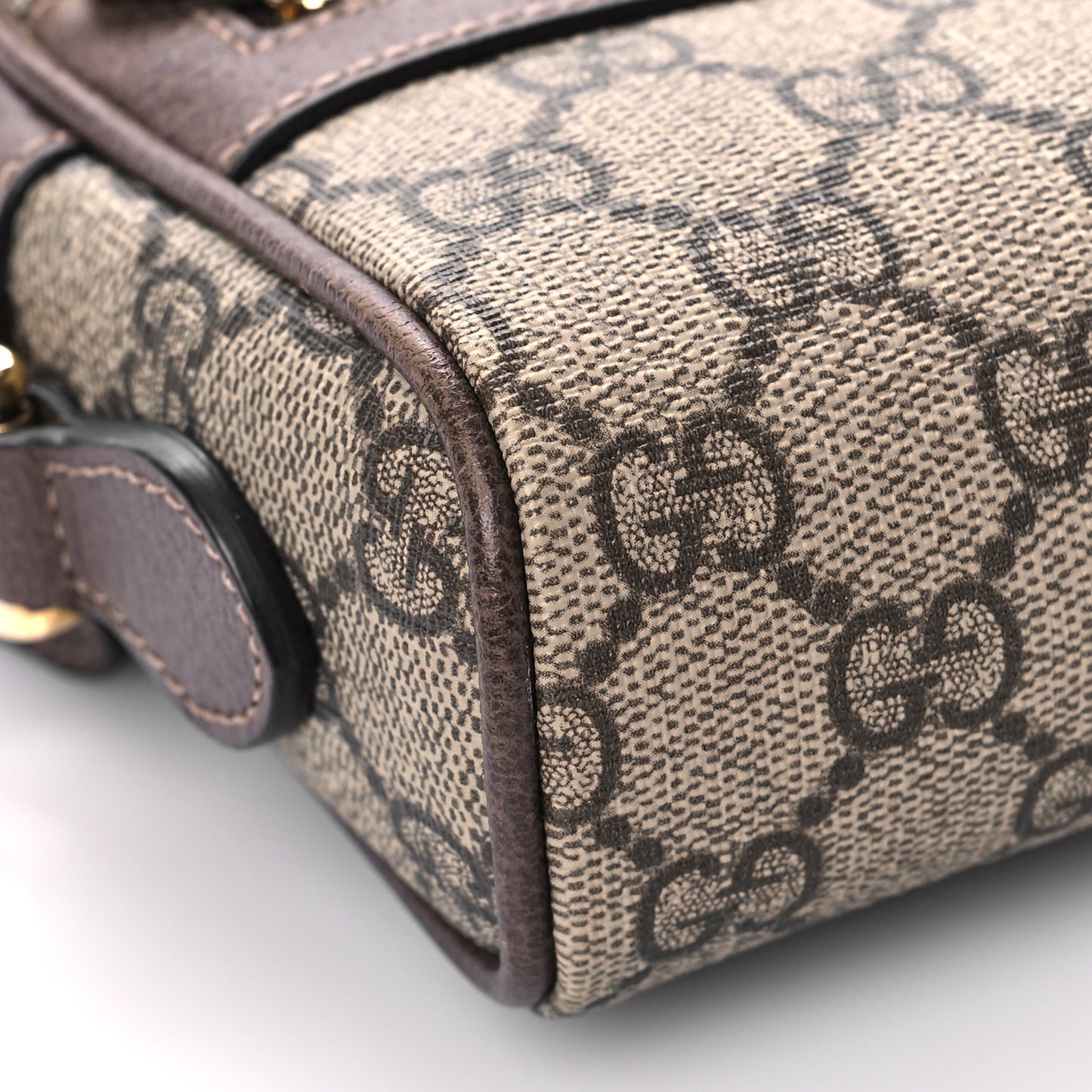 GG Supreme Monogram Web Mini Ophidia Shoulder Bag Brown