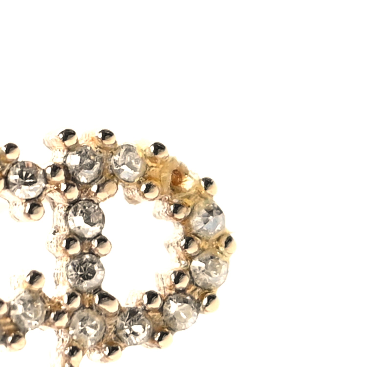 Christian Dior Pearl Crystal Star CD Drop Earrings Gold 5 of 6