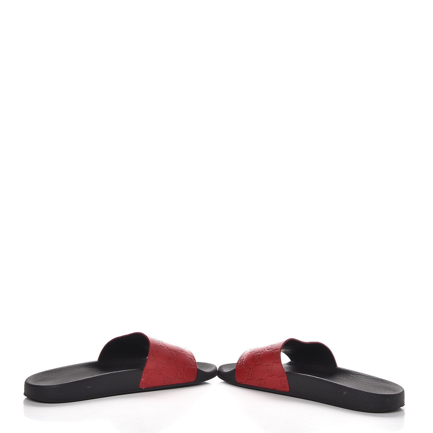 Guccissima Signature Womens Slide Sandals 39 Hibiscus Red