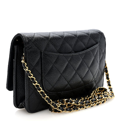 Chanel Caviar Quilted Wallet On Chain WOC Black 3 of 10
