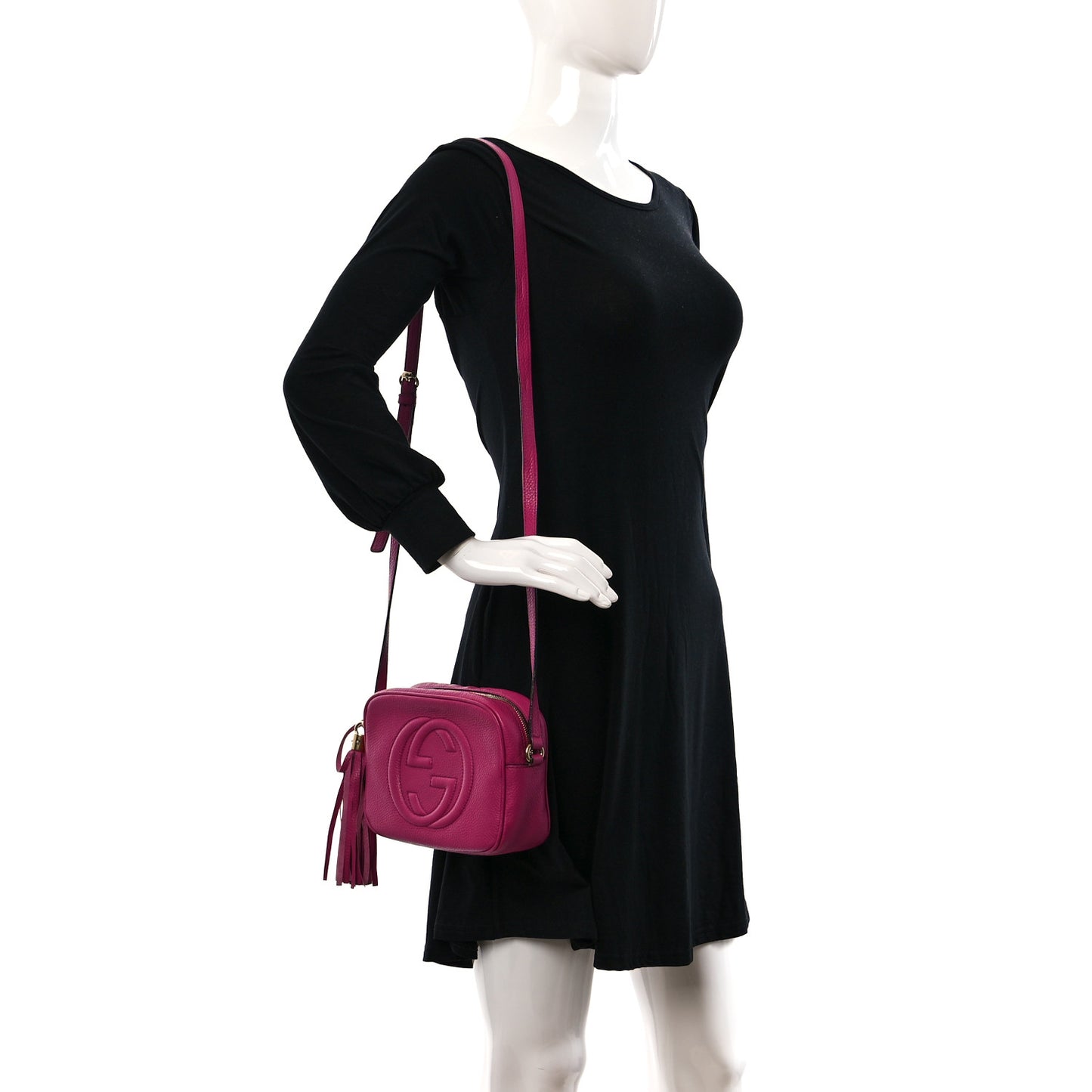 Cellrius Calfskin Small Soho Disco Bag Bright Bouganville