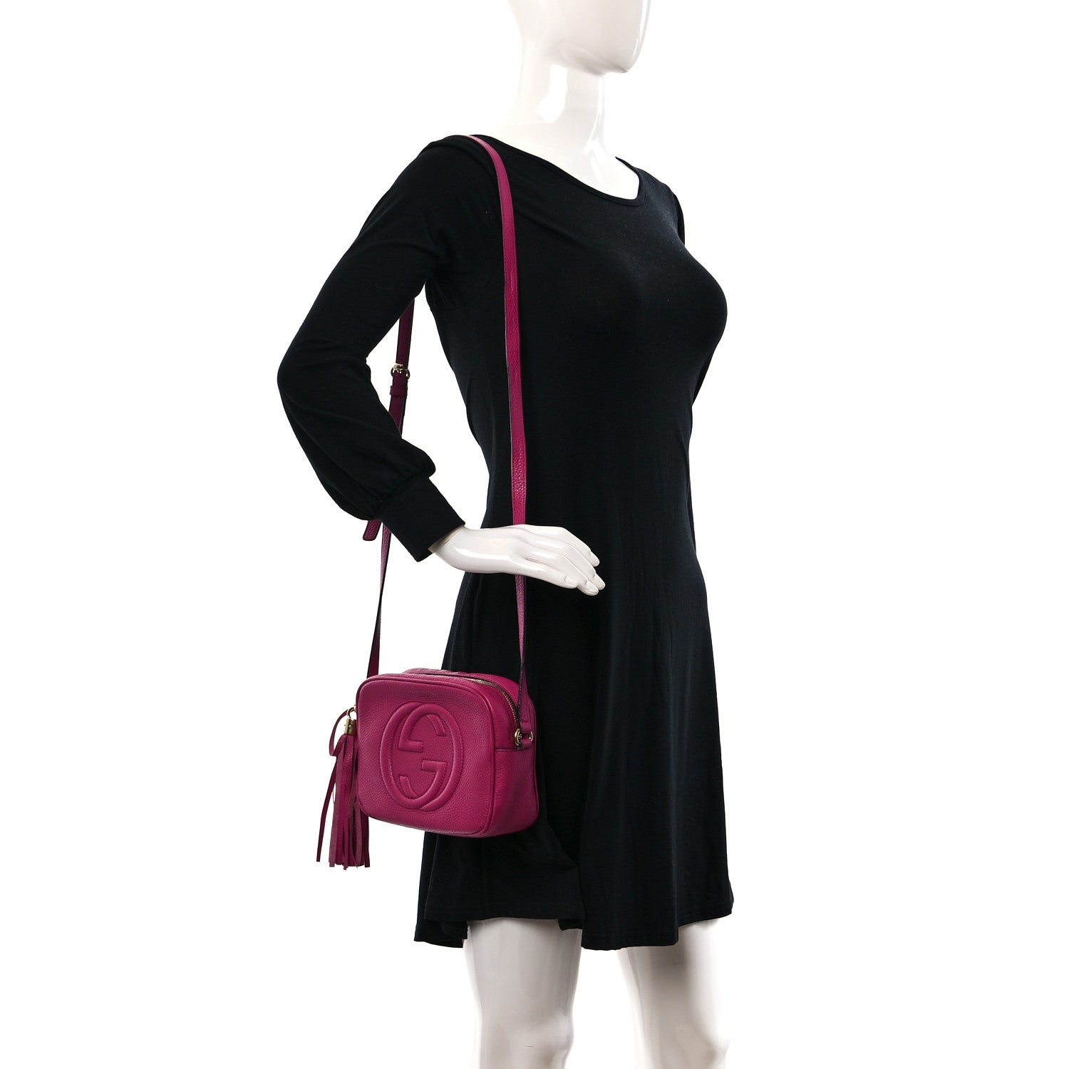 Gucci Cellrius Calfskin Small Soho Disco Bag Bright Bouganville 2 of 14