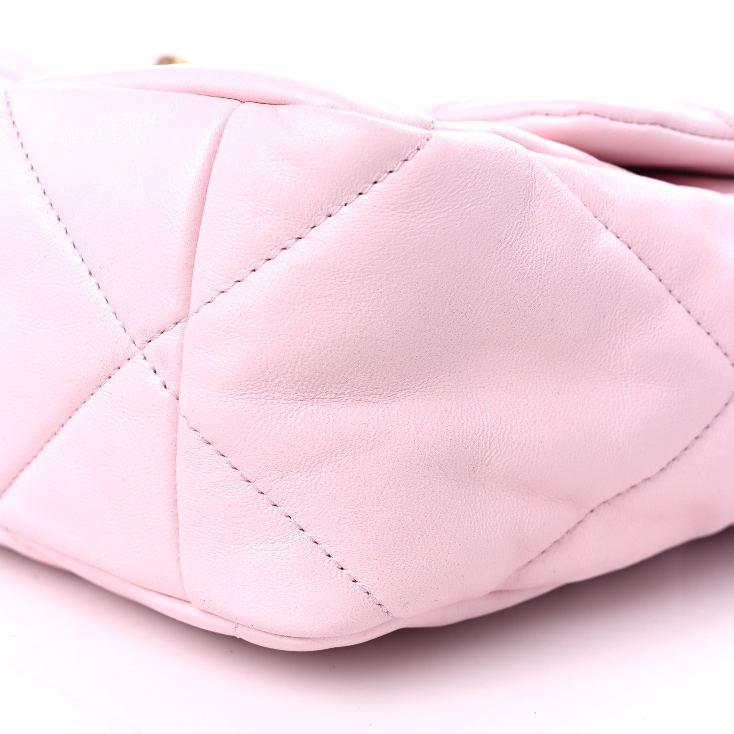 Chanel Lambskin Quilted Large Chanel 19 Flap Light Pink 9 of 9