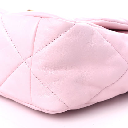 Chanel Lambskin Quilted Large Chanel 19 Flap Light Pink 9 of 9