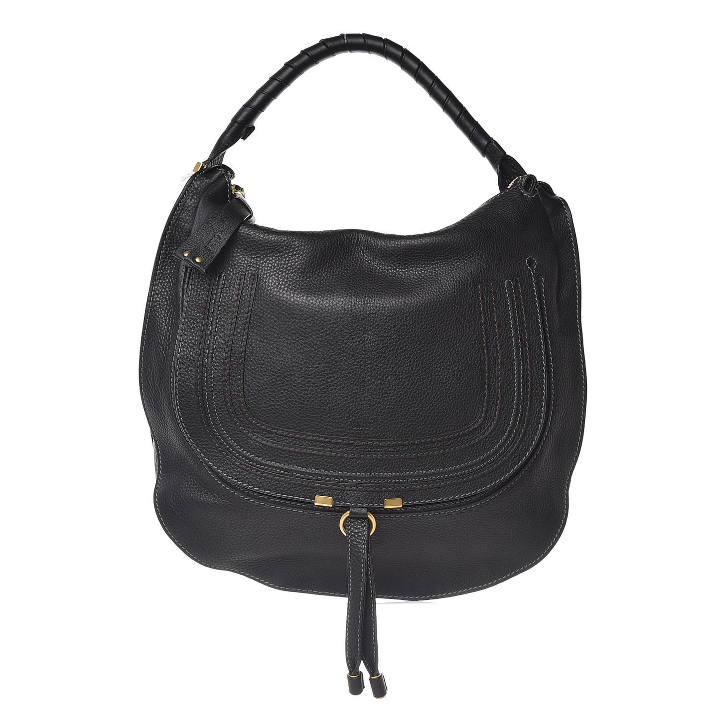 Calfskin Large Marcie Hobo Black