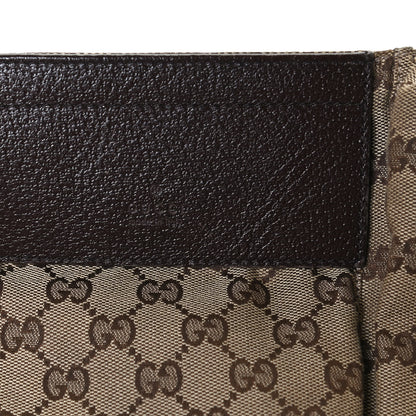 Gucci GG Monogram Web Double Pocket Belt Bag Dark Brown 8 of 11