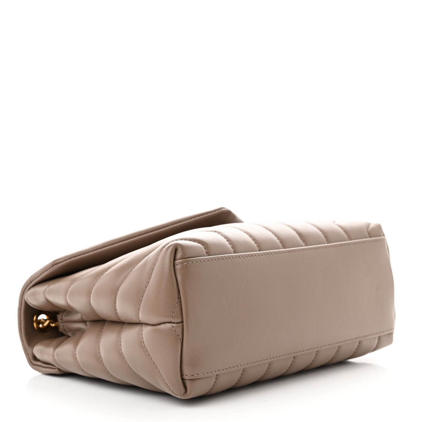 Calfskin Y Quilted Monogram Small Loulou Chain Satchel Taupe