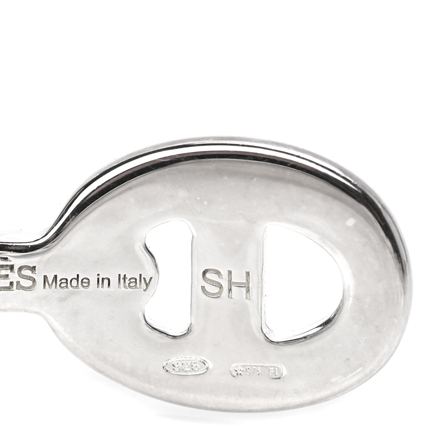 Sterling Silver MM Chaine d'Ancre Enchainee Cuff Bracelet SH